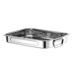 Stainless Steel Baking Dish - 31 x 24 x 5 cm - Brand HENDI - Fourniresto