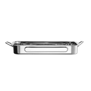 Stainless Steel Baking Dish - 38.5 x 27.5 x 6 cm - Brand HENDI - Fourniresto