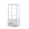 White Refrigerated Display Case with 4 Glass Sides - 78 liters