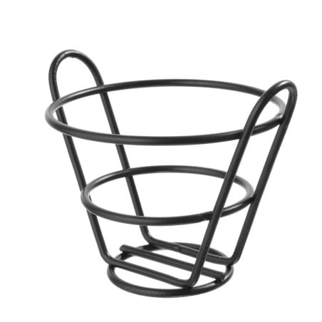 Matte Black French Fries Basket - 115 mm Diameter