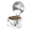 Round satin finish chafing dish - Brand HENDI - Fourniresto