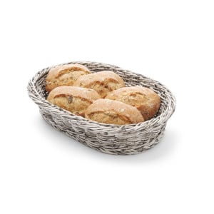 Oval Gray Bread Basket - 320 x 230 mm