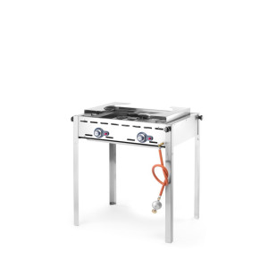 Professional Green Fire Gas Barbecue with 2 burners - Brand HENDI