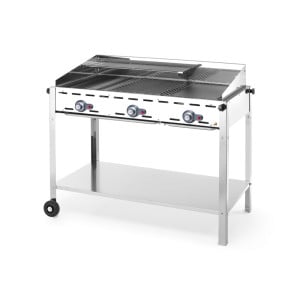 Professioneller Gasgrill Green Fire - 3 Brenner - HENDI