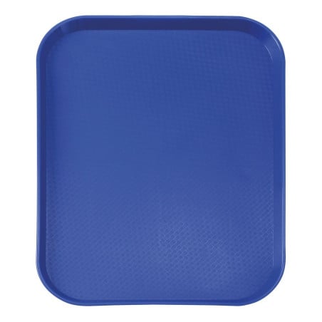 Rechteckiges Tablett Fast Food - Kleines Modell 265 x 345 mm - Blau