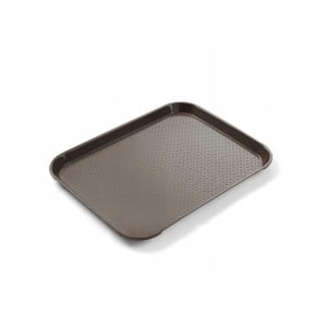 Plateau Rectangulaire Fast Food - Petit Modèle 265 x 345 mm - Marron