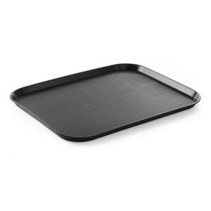 Plateau Rectangulaire FastFood - Grand Modèle 450 x 350 mm - Noir