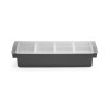 Ingredients Box - 4 Compartments in Black ABS - HENDI