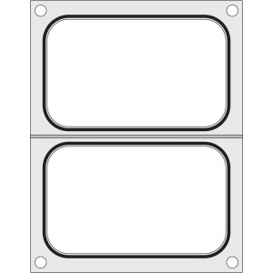 Dichtungsmatrix für manuelle Versiegelungsmaschine - 2 Fächer 178 x 113 mm - Hendi