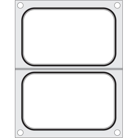 Dichtungsmatrix für manuelle Versiegelungsmaschine - 2 Fächer 178 x 113 mm - Hendi