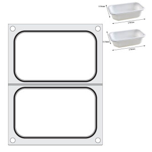 Sealing Matrix for Manual Sealer - 2 Compartments 178 x 113 mm - Hendi