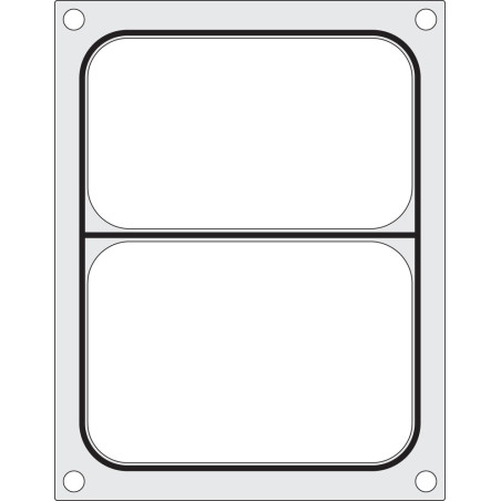 Matrice de Scellage pour Scelleuse Manuelle - 2 Compartiments - Hendi