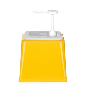 Sauce Dispenser with Pump - Yellow - 2.5 L - Hendi