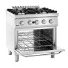 Fourneau 4 Flammen mit Gasofen GN 2/1 Serie 700