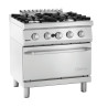 Fourneau 4 Flammen mit Gasofen GN 2/1 Serie 700
