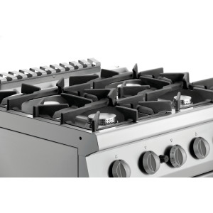 Fourneau 4 Flammen mit Gasofen GN 2/1 Serie 700