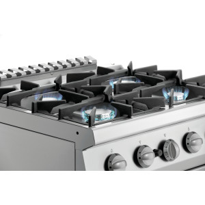 Fourneau 4 Flammen mit Gasofen GN 2/1 Serie 700