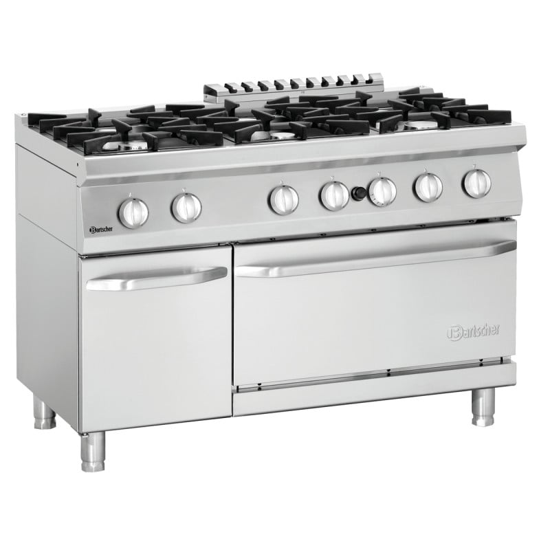 6-Burner Stove with GN 2/1 Gas Oven and Cabinet Series 700 6-Burner Stove with GN 2/1 Gas Oven and Cabinet Series 700