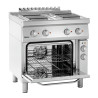 Four 4 Square Plates Range with Electric Oven GN1/1 Series 700