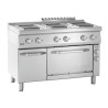 Six-burner range with electric oven GN1/1 and Series 700 cabinet