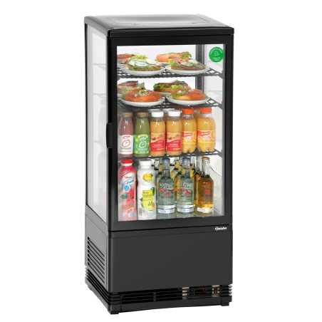 Professional Mini Refrigerated Display Case Bartscher - 78 L Black