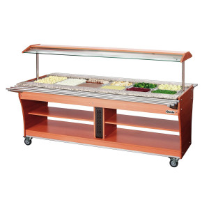 Sliding Shelves for Heated and Refrigerated Buffet - 6 x GN 1/1