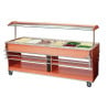 Sliding Shelves for Heated and Refrigerated Buffet - 6 x GN 1/1