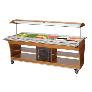 Sliding Shelves for Heated and Refrigerated Buffet - 6 x GN 1/1