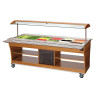 Sliding Shelves for Heated and Refrigerated Buffet - 6 x GN 1/1