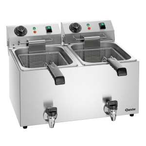 Fritteuse SNACK IV Plus Bartscher | Doppelwanne, 190°C optimal