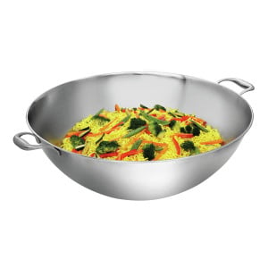 Professionelle Wok-Pfanne Bartscher - Edelstahl - 22L