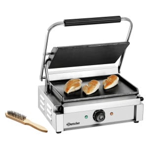 Kontaktgrill Panini 1G Bartscher - Glatte Platten für köstliche Snacks