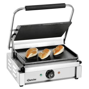 Kontaktgrill Panini 1G Bartscher - Glatte Platten für köstliche Snacks