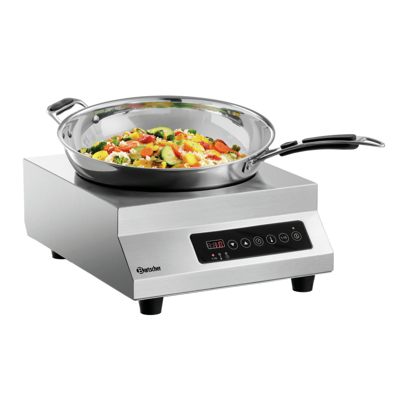 Wok à induction professionnel Bartscher - 3500 watts, polyvalent