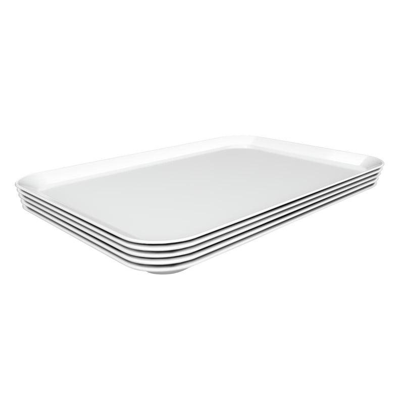 Presentation dish 17W-280x420 in white melamine - Bartscher