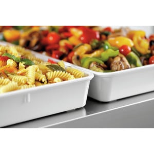 High-end white melamine presentation dish - 17W-150x190 Bartscher