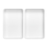 Presentation dish Bartscher 150x300 mm in white melamine - Set of 5