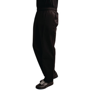 Mixed Easyfit Black Teflon Treated Kitchen Pants - Size S - Whites Chefs Clothing - Fourniresto