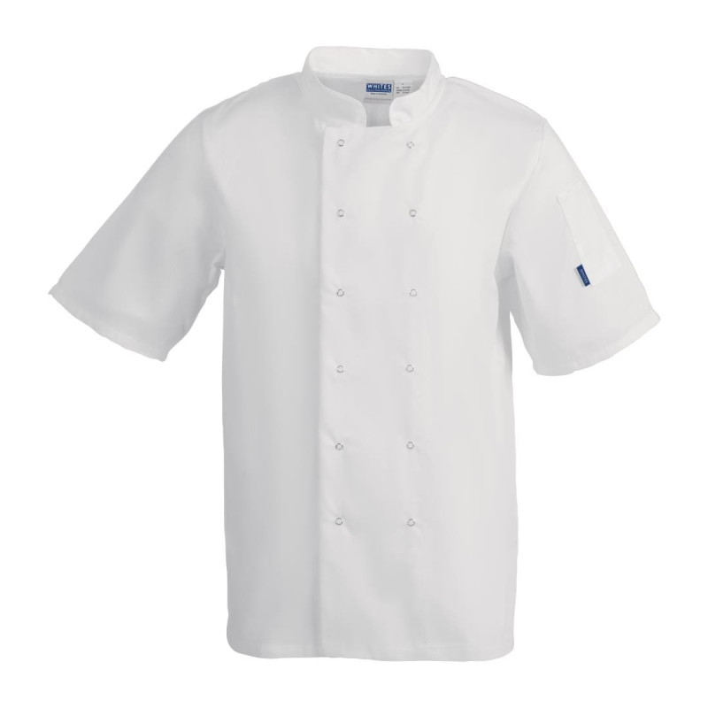 Veste De Cuisine Mixte Blanche À Manches Courtes Vegas - Taille M - Whites Chefs Clothing - Fourniresto