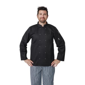 Veste De Cuisine Mixte Noire À Manches Longues Vegas - Taille S - Whites Chefs Clothing - Fourniresto