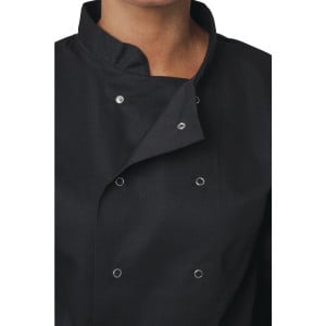 Veste De Cuisine Mixte Noire À Manches Longues Vegas - Taille Xs - Whites Chefs Clothing - Fourniresto