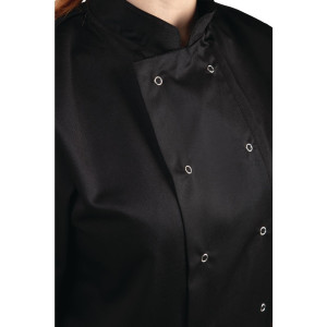 Black Unisex Short Sleeve Vegas Kitchen Jacket - Size S - Whites Chefs Clothing - Fourniresto