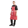 Tablier Bavette Rayé Rouge Et Blanc 710 X 970 Mm  - Whites Chefs Clothing - Fourniresto