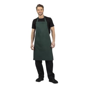 Apron Bib Green Bottle 710 X 970 Mm - Whites Chefs Clothing - Fourniresto