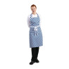 Latzschürze mit blau-weißem Karomuster aus Polycotton 710 x 970 mm - Whites Chefs Clothing - Fourniresto