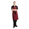 Tablier Bavette Bordeaux En Polycoton 710 X 970 Mm - Whites Chefs Clothing - Fourniresto