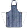 Schürze mit abweisender Latzschürze in Blau und Weiß gestreift 1016 x 711 mm - Whites Chefs Clothing - Fourniresto