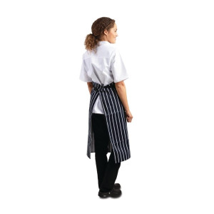 Schürze in Blau und Weiß gestreift 760 x 920 mm - Whites Chefs Clothing - Fourniresto