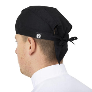 Bandana Kochschürze Schwarz aus Polycotton - Chef Works - Fourniresto