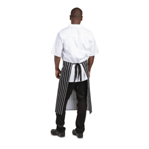 Schwarz-weiße gestreifte Küchenschürze 760 x 970 mm - Whites Chefs Clothing - Fourniresto